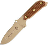 TOPS Mil-Spie 3 Elite Fixed Hunter Coyote Tan Blade & Handle Knife - MIL3ELITETAN