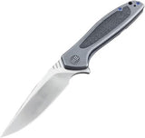 WE KNIFE CO Wisp Gray Titanium Carbon Fiber Handle Stainless Folding Knife 805F