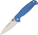 Real Steel H6 Elegance Linerlock Blue G10 Handle Stainless Folding Knife 7612