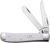 Case XX Cutlery Case White Synthetic Mini Trapper Knife Fish Symbol 07257