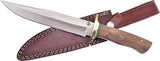 Frost Cutlery Buffalo Spirit Bowie Fixed Blade Wood Handle Chipaway Knife CW668