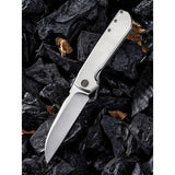We Knife Co Wasabi Sheepsfoot Bohler M390 Gray Titanium Folding Knife 813A