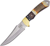 Frost Cutlery Beaver Tail Chipaway Fixed Blade Horn Wood Bone Handle Knife CW506