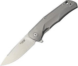 Lion Steel TRE Titanium 6AI-4V Gray Framelock Bohler M390 Stainless Knife TREGR