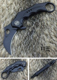 WE KNIFE 8" Black Karambit Hawkbill Flipper Folding Pocket Knife - 708G