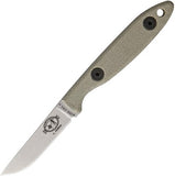 ESEE Fixed Blade Camp Lore Cody Rowen Design Green Handle Knife + Sheath CR25