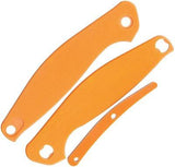 Real Steel E771 G10 Orange 2-Handle Slabs & Backspacer Knife Parts Set 1124OR