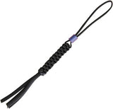 WE KNIFE Co Black Paracrod Knife Lanyard w/ Purple Anodized Titanium Bead A01B