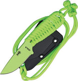 ESEE Izula Venom Green Paracord Wrapped Handle Fixed Drop Blade Knife izvgpc
