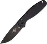 ESEE Expat Medellin AUS-8 Drop Pt Black FRN Framelock Folding Pocket Knife M01B