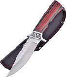 Frost Cutlery 11.75" Sharps Stainless Fixed Clip Blade Wood Handle Knife SHP004