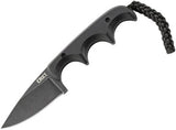 CRKT Minimalist Fixed Drop Pt Blade Black G10 Handle Knife + GRN Sheath 2384K