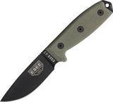 ESEE Model 3MIL Plain Edge Light Green Micarta Handle Fixed Blade Knife 3MILPB