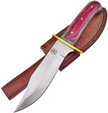 Frost Cutlery Bowie 10.5" Stainless Fixed Frostwood Handle Knife with Leather Sheath CW677FW