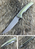 WE KNIFE 8" Gold Titanium Flipper Folding Pocket Knife Bohler M390 EDC 704D