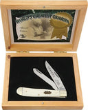 Frost World's Greatest Grandpa Trapper White Bone Knife w/ Gift Box SET108WGP3