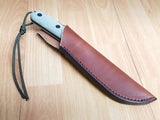 ESEE Model 4 Modified Tan Canvas Micarta Handle Fixed Blade Knife 8.875" + Sheath 4HM