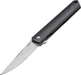 Boker Plus Kwaiken Flipper Blade Carbon Fiber Black Folding Knife - P01BO298