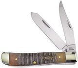 Frost Cutlery Steel Warrior Little Trapper Rams Horn Handle Folding Pocket Knife SW126RH