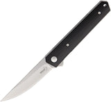 Boker Plus Kwaiken Mini Flipper Linerlock Black G-10 Folding Knife - P01BO289