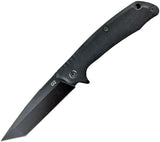 ABKT TAC Predator Linerlock Black G10 Folding D2 Steel Pocket Knife 026BL