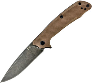 ABKT TAC Predator Linerlock Tan G10 Folding D2 Steel Pocket Knife 026T