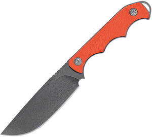 ABKT Tac Protector Orange G10 8Cr13MoV Stainless Steel Fixed Blade Knife 040H