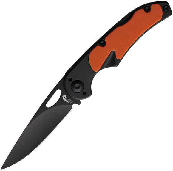 ABKT TAC Mark II Lockback Orange & Black Folding 8Cr13MoV Pocket Knife 052H