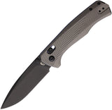ABKT Tac Interlace Slide Lock Gray & Blue Aluminum Folding D2 Steel Pocket Knife 1028BL
