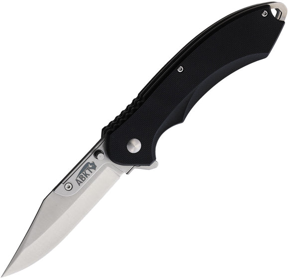 ABKT TAC Switch Linerlock Black G10 Folding Stainless Steel Pocket Knife 1032B