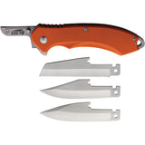 ABKT TAC Switch Linerlock Orange G10 Folding Stainless Steel Pocket Knife 1032H