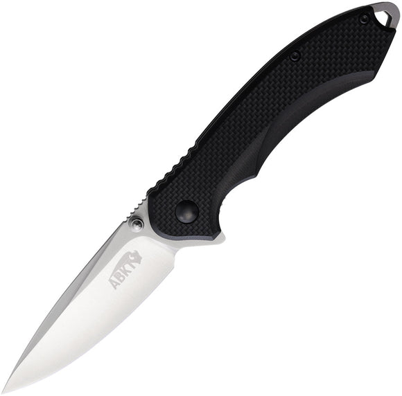 ABKT TAC Elite Linerlock Black G10 Folding D2 Steel Pocket Knife 1033B