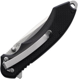 ABKT TAC Elite Linerlock Black G10 Folding D2 Steel Pocket Knife 1033B