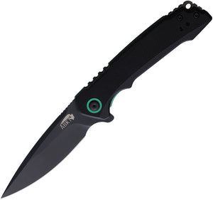 ABKT TAC AB Elite Linerlock Black G10 Folding D2 Steel Pocket Knife 1045BG