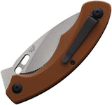 ABKT TAC Karambit Linerlock Tan G10 Folding Stainless Steel Pocket Knife 1048T