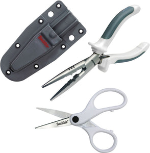 Smith's Sharpeners White & Grey 6.5" Lawaia Pliers & Scissors Combo 51255