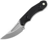 AuCon Fanglet Black G10 CPM-MagnaCut Fixed Blade Knife w/ Sheath N100301