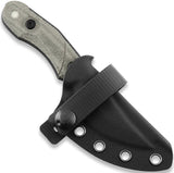 AuCon Fanglet Green Canvas Micarta CPM-MagnaCut Fixed Blade Knife w/ Sheath N100304