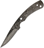 Alabama Damascus Steel Full Tang Black 6.5" Fixed Blade Knife Blank S056