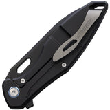 Aitor Omerta Framelock Blackout Titanium Folding Bohler M390 Knife 291295B