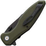 Aitor Koloss Button Lock OD Green G10 Folding Bohler M390 Drop Pt Pocket Knife 951229G10G
