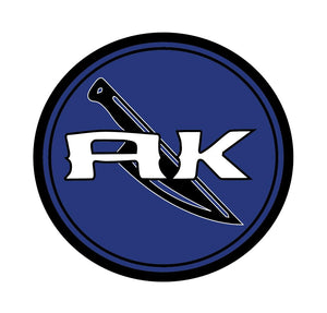 AK Atlantic Knife Black & Blue Logo Sticker STICKER1
