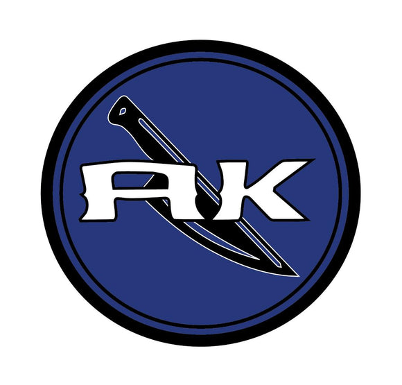 AK Atlantic Knife Black & Blue Logo Sticker STICKER1
