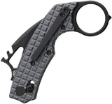 Ameight Knives MK-2 Karambit Crossbar Lock Gray Aluminum Folding 14C28N Knife 507BDG