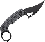 Ameight Knives MK-2 Karambit Crossbar Lock Gray Aluminum Folding 14C28N Knife 507BDG