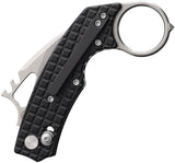 Ameight Knives MK-2 Karambit Crossbar Lock Black Aluminum Folding 14C28N Knife 507WBK