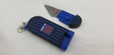 Al Mar Stinger Blue D2 Steel Fixed Blade Keyring Knife w/ Sheath 1001BKBL