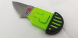 Al Mar Stinger Green D2 Steel Fixed Blade Keyring Knife w/ Sheath 1001BKGBL