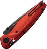 Acta Non Verba Knives A100 A-Lock Red Aluminum Folding Elmax Pocket Knife A100032
