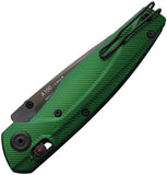 Acta Non Verba Knives A100 A-Lock Green Aluminum Folding Elmax Pocket Knife A100033